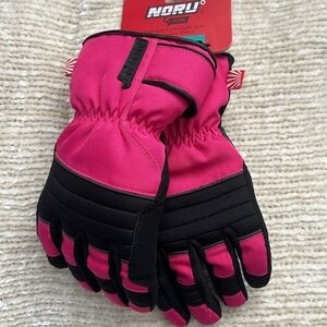 NOR Women's Pink and Black Gloves